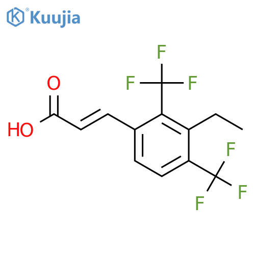2,4-Bis(trifluoromethyl)-3-ethylcinnamic acid structure