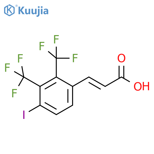 2,3-Bis(trifluoromethyl)-4-iodocinnamic acid structure