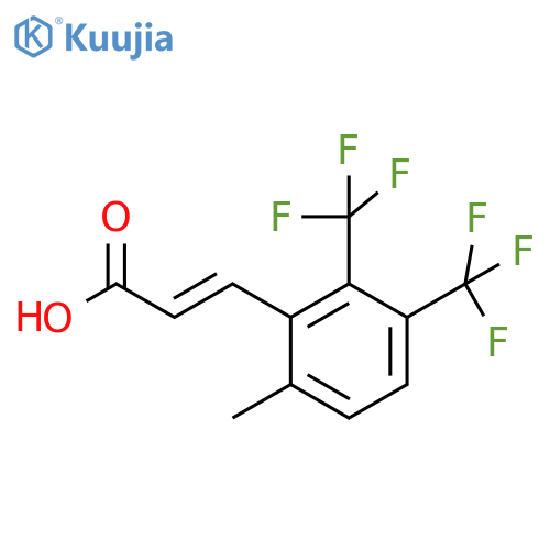 2,3-Bis(trifluoromethyl)-6-methylcinnamic acid structure