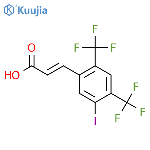 2,4-Bis(trifluoromethyl)-5-iodocinnamic acid structure