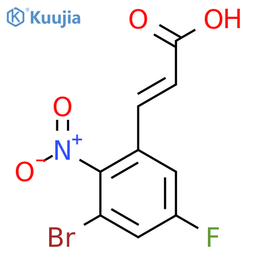 3-Bromo-5-fluoro-2-nitrocinnamic acid structure