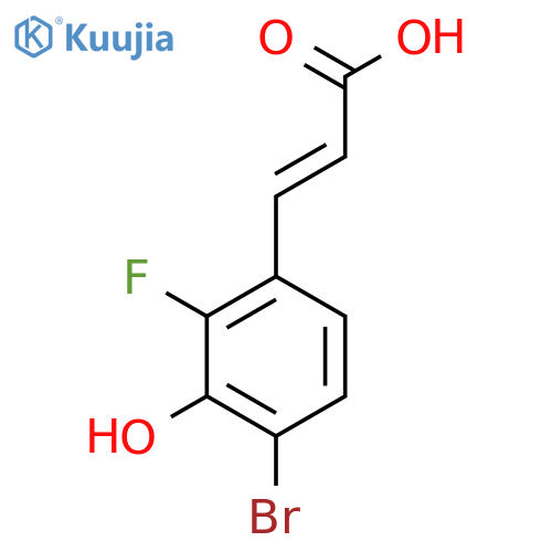 4-Bromo-2-fluoro-3-hydroxycinnamic acid structure