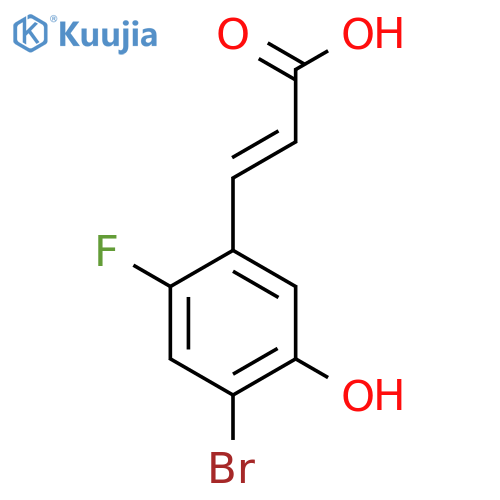 4-Bromo-2-fluoro-5-hydroxycinnamic acid structure