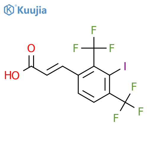 2,4-Bis(trifluoromethyl)-3-iodocinnamic acid structure