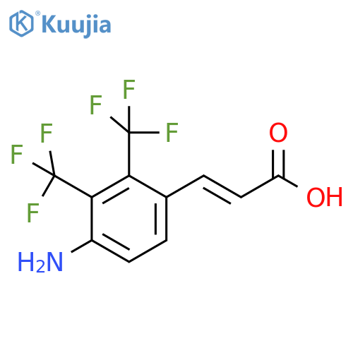 4-Amino-2,3-bis(trifluoromethyl)cinnamic acid structure