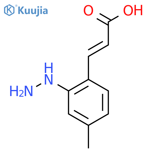 2-Hydrazinyl-4-methylcinnamic acid structure