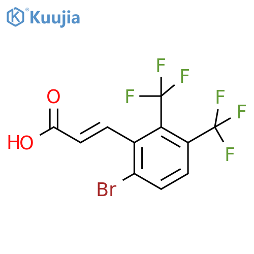 2,3-Bis(trifluoromethyl)-6-bromocinnamic acid structure