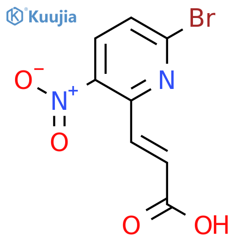 6-Bromo-3-nitropyridine-2-acrylic acid structure