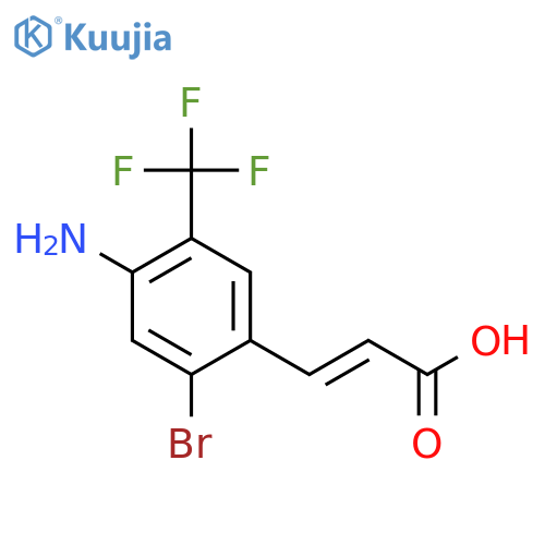 4-Amino-2-bromo-5-(trifluoromethyl)cinnamic acid structure