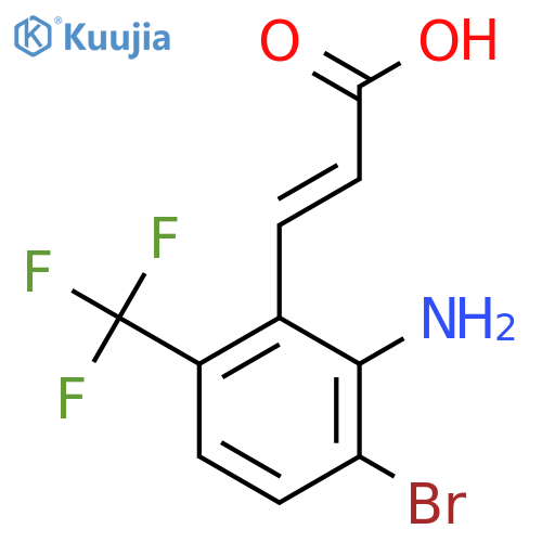 2-Amino-3-bromo-6-(trifluoromethyl)cinnamic acid structure