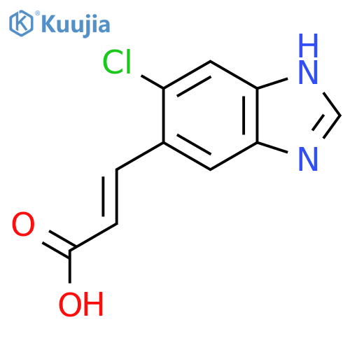 (E)-3-(6-Chloro-1H-benzo[d]imidazol-5-yl)acrylic acid structure