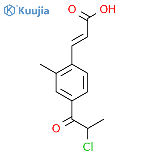 4-(2-Chloropropanoyl)-2-methylcinnamic acid structure