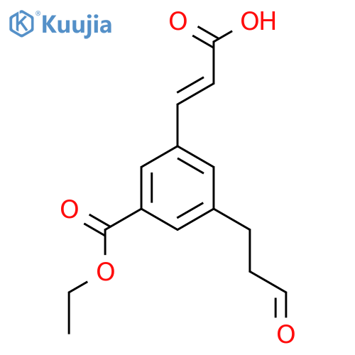 Ethyl 3-(2-carboxyvinyl)-5-(3-oxopropyl)benzoate structure