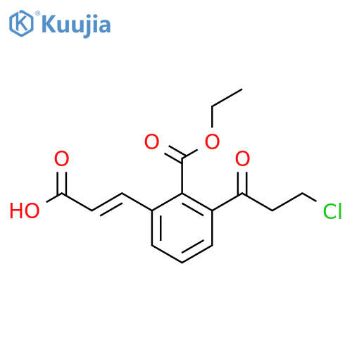 Ethyl 2-(2-carboxyvinyl)-6-(3-chloropropanoyl)benzoate structure