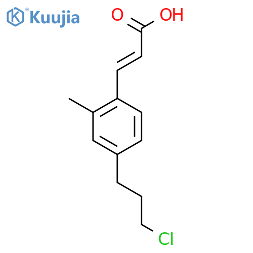 4-(3-Chloropropyl)-2-methylcinnamic acid structure
