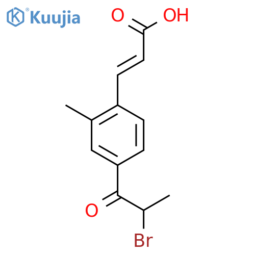 4-(2-Bromopropanoyl)-2-methylcinnamic acid structure