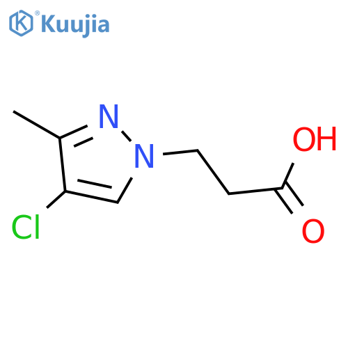 3-(4-chloro-3-methyl-1H-pyrazol-1-yl)propanoic acid structure