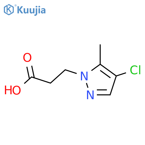 3-(4-chloro-5-methyl-1H-pyrazol-1-yl)propanoic acid structure