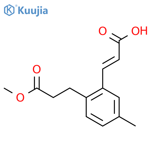 2-(3-Methoxy-3-oxopropyl)-5-methylcinnamic acid structure