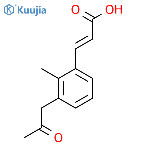 2-Methyl-3-(2-oxopropyl)cinnamic acid structure