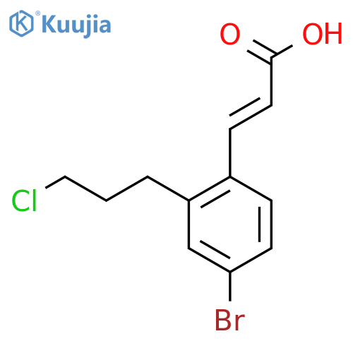 4-Bromo-2-(3-chloropropyl)cinnamic acid structure