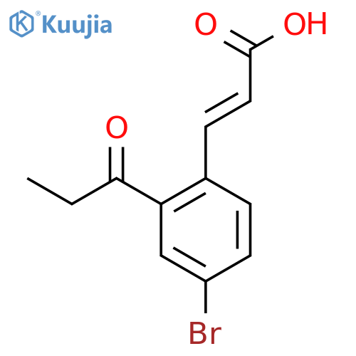 4-Bromo-2-propionylcinnamic acid structure