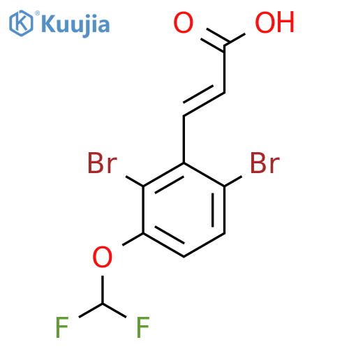 2,6-Dibromo-3-(difluoromethoxy)cinnamic acid structure