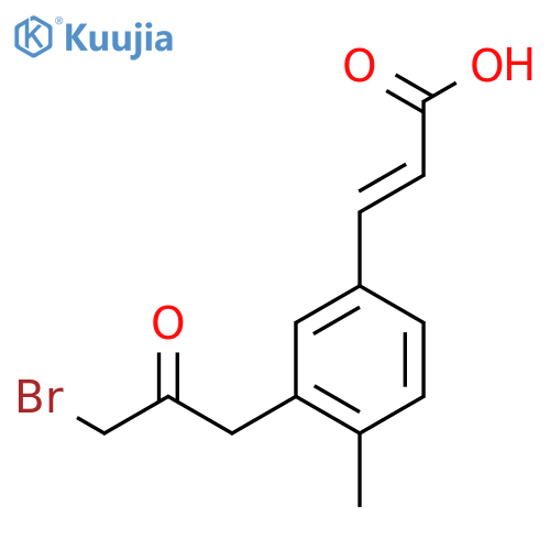 3-(3-Bromo-2-oxopropyl)-4-methylcinnamic acid structure