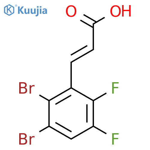 2,3-Dibromo-5,6-difluorocinnamic acid structure