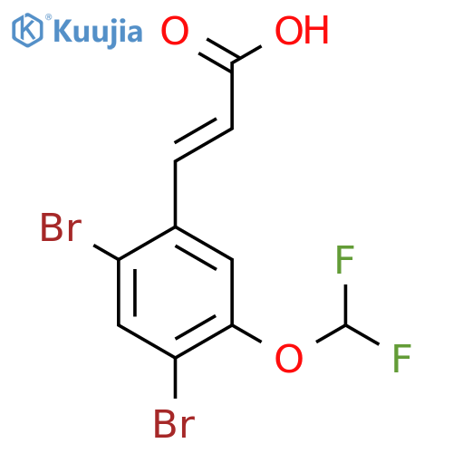 2,4-Dibromo-5-(difluoromethoxy)cinnamic acid structure