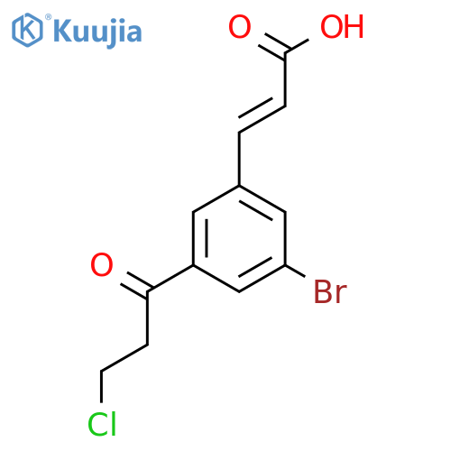 3-Bromo-5-(3-chloropropanoyl)cinnamic acid structure