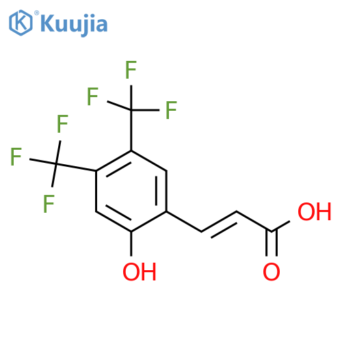 4,5-Bis(trifluoromethyl)-2-hydroxycinnamic acid structure