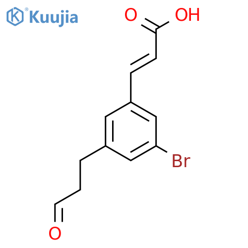 3-Bromo-5-(3-oxopropyl)cinnamic acid structure