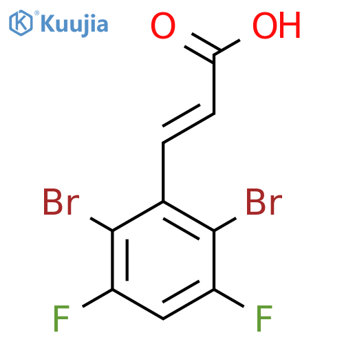 2,6-Dibromo-3,5-difluorocinnamic acid structure
