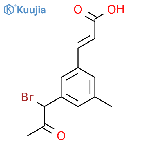 3-(1-Bromo-2-oxopropyl)-5-methylcinnamic acid structure