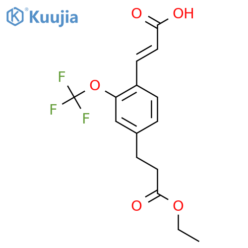 4-(3-Ethoxy-3-oxopropyl)-2-(trifluoromethoxy)cinnamic acid structure