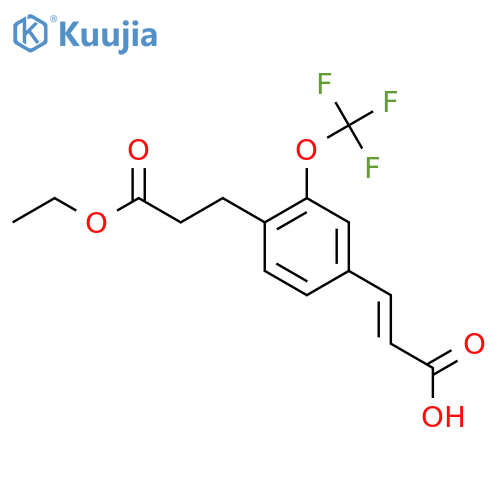 4-(3-Ethoxy-3-oxopropyl)-3-(trifluoromethoxy)cinnamic acid structure