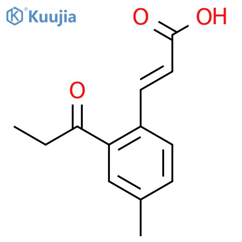 4-Methyl-2-propionylcinnamic acid structure