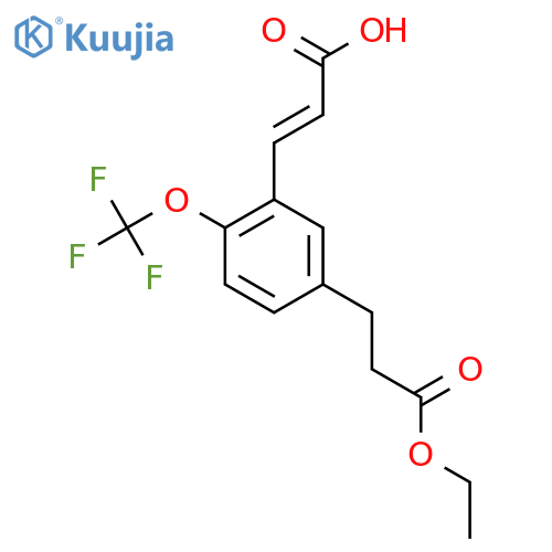 5-(3-Ethoxy-3-oxopropyl)-2-(trifluoromethoxy)cinnamic acid structure