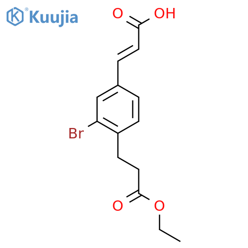 3-Bromo-4-(3-ethoxy-3-oxopropyl)cinnamic acid structure