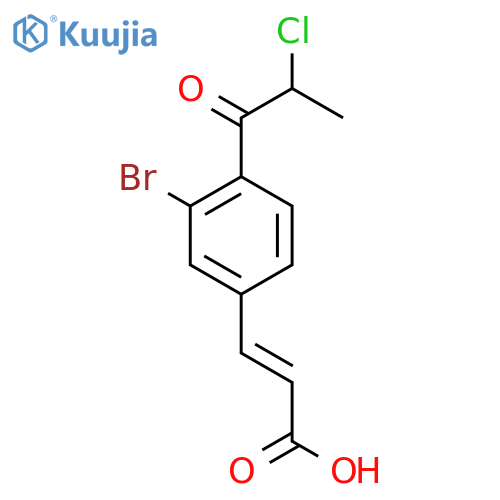 3-Bromo-4-(2-chloropropanoyl)cinnamic acid structure