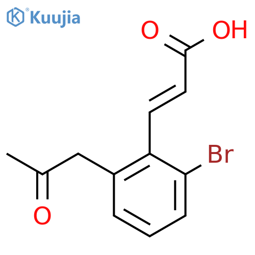 2-Bromo-6-(2-oxopropyl)cinnamic acid structure