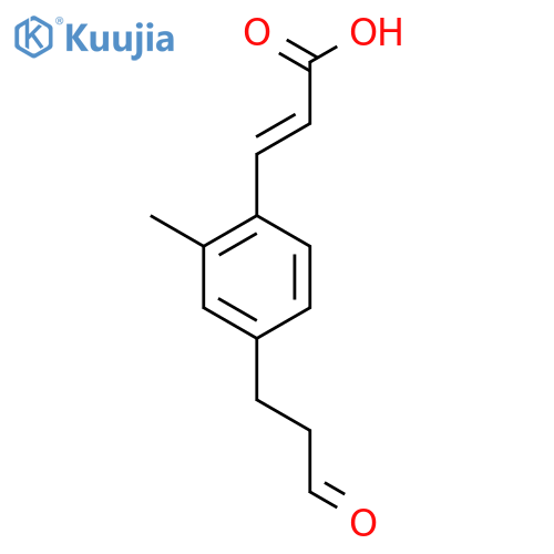 2-Methyl-4-(3-oxopropyl)cinnamic acid structure