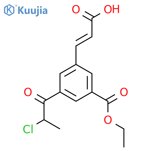 Ethyl 3-(2-carboxyvinyl)-5-(2-chloropropanoyl)benzoate structure