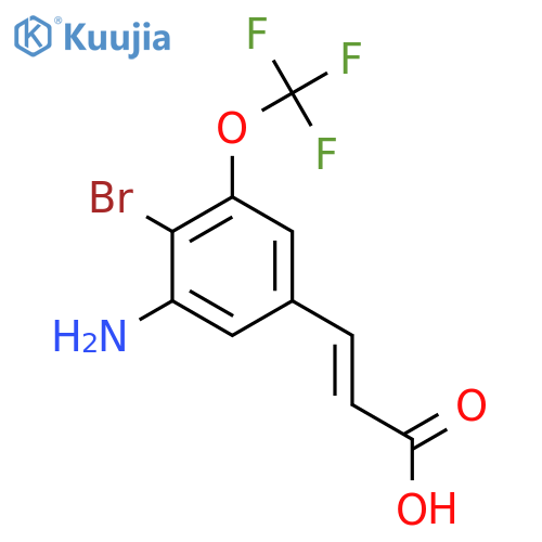 3-Amino-4-bromo-5-(trifluoromethoxy)cinnamic acid structure