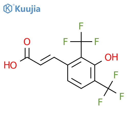 2,4-Bis(trifluoromethyl)-3-hydroxycinnamic acid structure