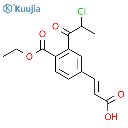 Ethyl 4-(2-carboxyvinyl)-2-(2-chloropropanoyl)benzoate structure