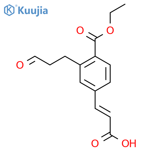 Ethyl 4-(2-carboxyvinyl)-2-(3-oxopropyl)benzoate structure