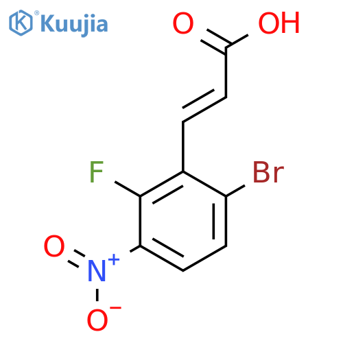 6-Bromo-2-fluoro-3-nitrocinnamic acid structure