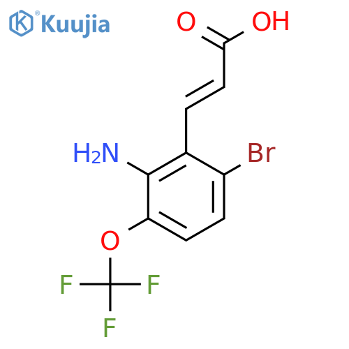 2-Amino-6-bromo-3-(trifluoromethoxy)cinnamic acid structure